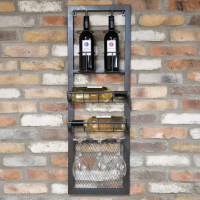 Wine Wall Rack in Situ on the Wall Holding Wine Bottles Wine Wall Rack in Situ on the Wall Holding Wine Bottles