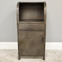 View of the Front Industrial Metal Bedside Cabinet View of the Front Industrial Metal Bedside Cabinet