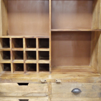View of the inside of the Industrial "Pallet Wood" Cabinet