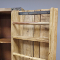 View of the Shelves on the Inside of the Doors