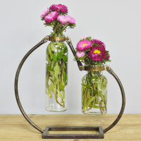 Industrial Style Double Flower Vase