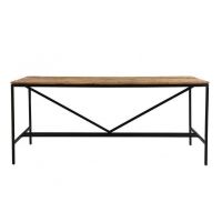 Front View of the Industrial Wood & Iron Table Front View of the Industrial Wood & Iron Table