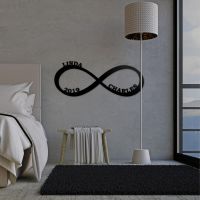 Personalised Infinity Loop Wall Art in Situ Personalised Infinity Loop Wall Art in Situ