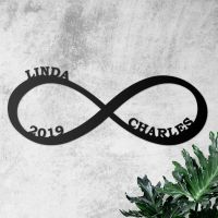 Personalised Infinity Loop Wall Art on Wall Personalised Infinity Loop Wall Art on Wall
