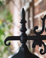 Close up of Finial on top of Wall Light Close up of Finial on top of Wall Light
