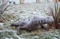 Mara River Crocodile Wrought Iron Garden Sculpture Mara River Crocodile Wrought Iron Garden Sculpture