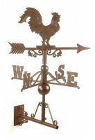 large rooster weathervane with rustic finish large rooster weathervane with rustic finish