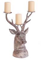 "Grenock Highland" Stags Head Candle Holder