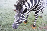 Hand Painted "Kalahari Cape" Zebra Garden Sculpture Hand Painted "Kalahari Cape" Zebra Garden Sculpture