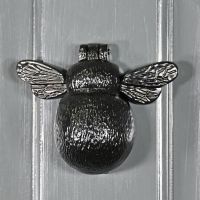 Front View of the Iron Bumblebee Door Knocker 