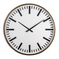 Large Station Clock with an Iron Frame