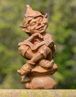 Cast Iron Cheeky Elf Garden Sculpture Cast Iron Cheeky Elf Garden Sculpture