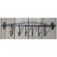 16" Sliding Hook Coat Rack in a Natural Iron Finish