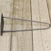 Two Prong Hairpin Table Leg Created From Iron Two Prong Hairpin Table Leg Created From Iron