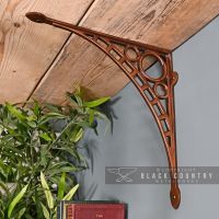 Antique Copper Finish Shelf Bracket With an "Ironbridge" Design