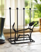 Jack Russell boot rack in porch
