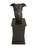 Grey Hound Bronze Dog Treat Jar