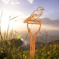 Sheet Steel Silhouette in Rustic Finish with Jay Bird Motif