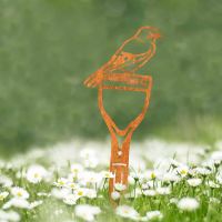 Sheet Steel Silhouette in Rustic Finish with Jay Bird Topper