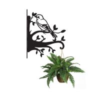 Jay on Branches Steel Hanging Basket Bracket with Planter