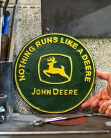 Scale image of john deere wall art