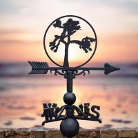 Cast Iron & Steel Weathervane with Joshua Tree Motif
