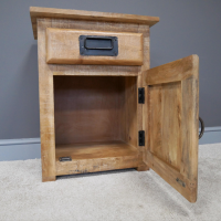 Front Opening Door on the "Jupiter Iron Works" Industrial Bedside Cabinet