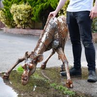 Giraffe Garden Sculpture in Situ
