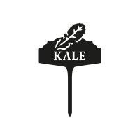 "Kale" Vegetable Label in a Black Finish