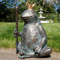 King Frog Garden Sculpture in Situ