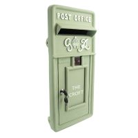 "Forest Green" King George Rex Post Box Front