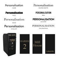 Fonts Available for Personalisation for the King George Rex Black Period Post Box Fonts Available for Personalisation for the King George Rex Black Period Post Box