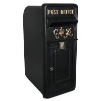 King George Rex Period Post Box in Black & Gold King George Rex Period Post Box in Black & Gold