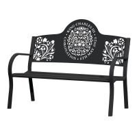King Charles III Coronation Bench Finished in Black King Charles III Coronation Bench Finished in Black