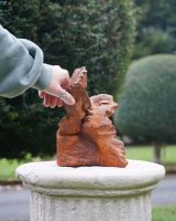 Rustic Cast Iron "Kissing Couple" Garden Sculpture