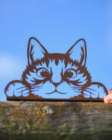 Scale image of steel kitten fence topper Scale image of steel kitten fence topper