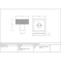 The Knurled Mortice/Rim Knob Set on a Square Rose in Matt Black Technical Drawings and Dimensions The Knurled Mortice/Rim Knob Set on a Square Rose in Matt Black Technical Drawings and Dimensions