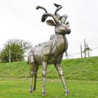 Kudu Recycled Metal Sculpture in Situ