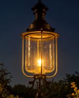 Black Belgravia Lantern 120cm Digital Illustration At Night Black Belgravia Lantern 120cm Digital Illustration At Night