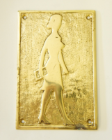 Solid Brass ’Ladies and Gents’ Bathroom signs