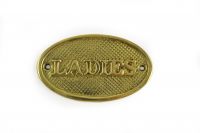Ladies Cast Brass Sign Ladies Cast Brass Sign