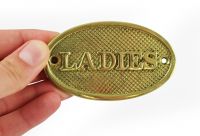 Ladies Cast Brass Sign Ladies Cast Brass Sign