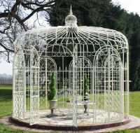 In situ photo of ornate lawn gazebo