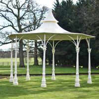 "Lady Antoinette" Large Cream Garden Bandstand Finished in Cream