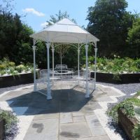 "Lady Madeline" garden gazebo with a metal roof