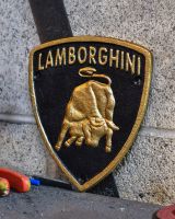 "Lamborghini" Cast Iron Automobilia Reproduction Sign "Lamborghini" Cast Iron Automobilia Reproduction Sign