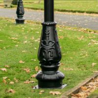 Close up detailed image of Traditional Cast iron Lamp Post Base