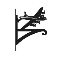 Lancaster Bomber Hanging Basket Bracket on White Background