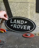 Scale image of Land Rover Vintage Style Cast Iron Sign