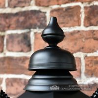 Lantern finial finished in black
